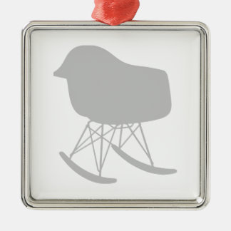 Adorno Metálico Silhouette de la silla de la silla del patrón gris