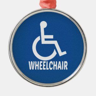Adorno Metálico silla de ruedas para discapacitados