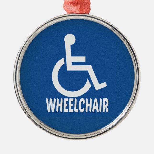 Adorno Metálico silla de ruedas para discapacitados (Frente)