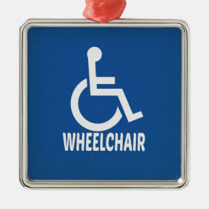 Adorno Metálico silla de ruedas para discapacitados