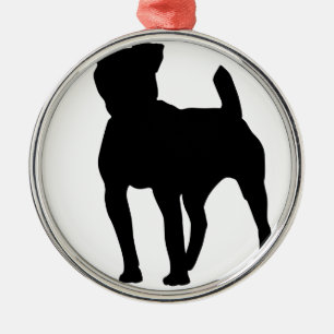 Adorno Metálico Silueta de Pitbull