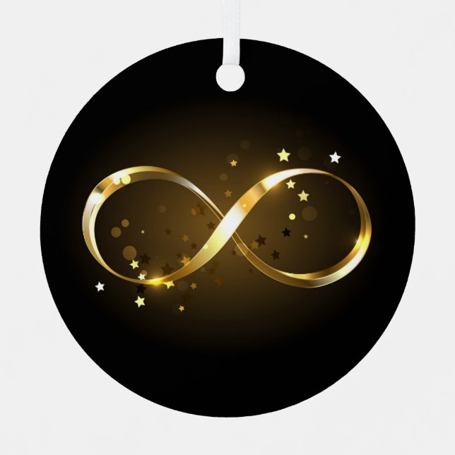 Adorno Metálico Símbolo de infinito dorado (Anverso)
