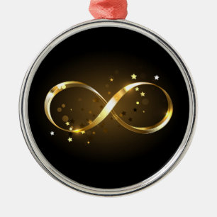 Adorno Metálico Símbolo de infinito dorado