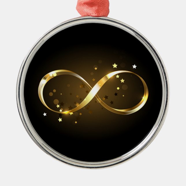 Adorno Metálico Símbolo de infinito dorado (Frente)
