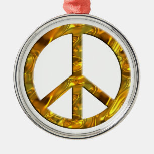 Adorno Metálico Símbolo de PAZ - ORO