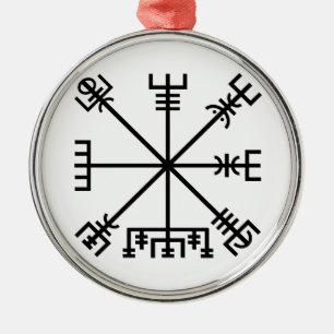 Adorno Metálico Símbolo de viking de vegvisir