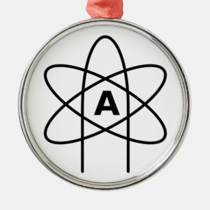 Adorno Metálico Símbolo del ateísmo (Emblema de Átomo)