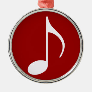 Adorno Metálico símbolo gráfico de nota musical