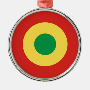 Adorno Metálico Símbolo militar de la bandera del país redondeado
