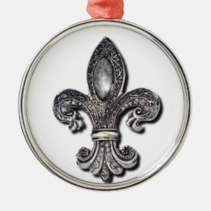 Adorno Metálico Símbolo New Orleans de la flor de lis de Flor De
