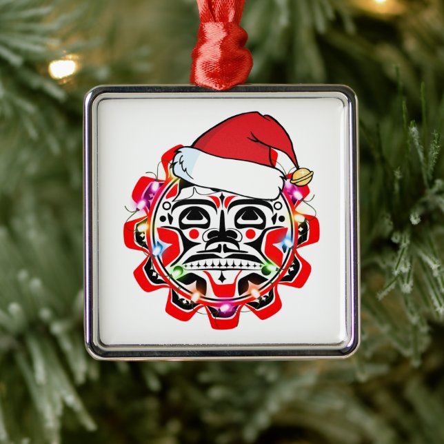 Adorno Metálico Símbolos de Haida Haida Nativo Canadiense American (Árbol)