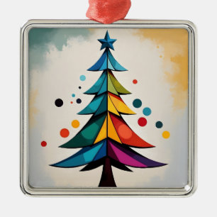 Adorno Metálico Simple Pop Art Geometría Círculos de Árbol de Navi