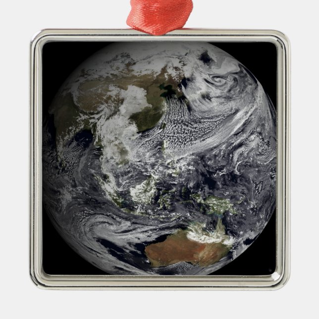 Adorno Metálico Simulación en la nube de la Tierra completa (Frente)