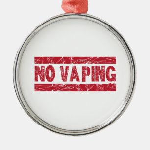 Adorno Metálico Sin Estampilla De Tinta Roja Vaping
