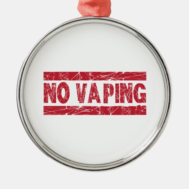 Adorno Metálico Sin Estampilla De Tinta Roja Vaping (Frente)