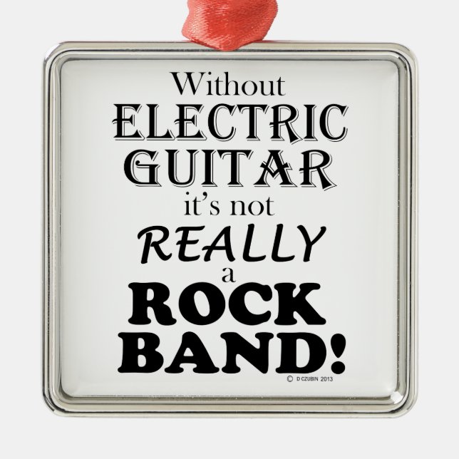 Adorno Metálico Sin guitarra eléctrica: banda de rock (Frente)