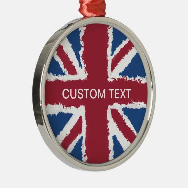 Adorno Metálico Sindicato de texto personalizado Jack Flag Art por (Derecha)