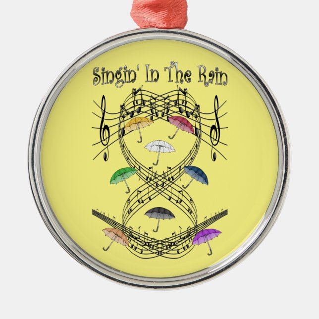 Adorno Metálico ~ Singin de los paraguas' en el ~ de la escala (Frente)