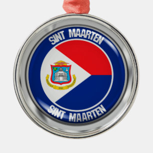Adorno Metálico Sint Maarten Round Emblem