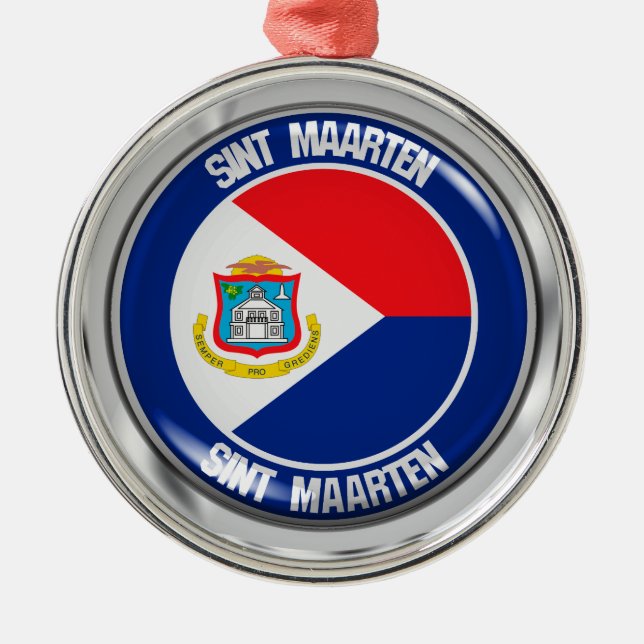 Adorno Metálico Sint Maarten Round Emblem (Frente)