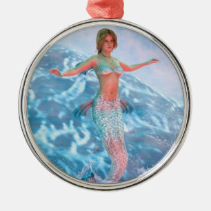 Adorno Metálico Sirena Fantasía