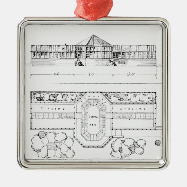 Adorno Metálico Sistema de calefacción para un invernadero, un (Frente)