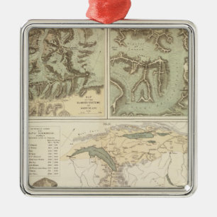 Adorno Metálico Sistemas del glaciar de las montañas