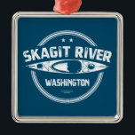 Adorno Metálico Skagit River Washington Kayaking<br><div class="desc">Desde lo alto de la Cordillera Cascada del Norte en Washington, el río Skagit Wild and Scenic fluye por las laderas empinadas, a través de las laderas boscosas y los valles abiertos, llegando finalmente a Puget Sound. Los ríos del sistema Skagit (Skagit, Sauk, Suiattle y Cascada) fluyen a través de...</div>