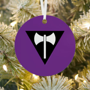 Adorno Metálico SlipperyJoe bandera del orgullo lesbiano poderoso 