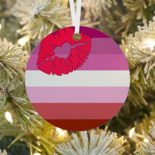 Adorno Metálico SlipperyJoe lápiz labial bandera de orgullo lesbia