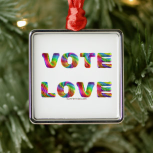 Adorno Metálico SlipperyJoe voto amor igualdad pelaje de colores d