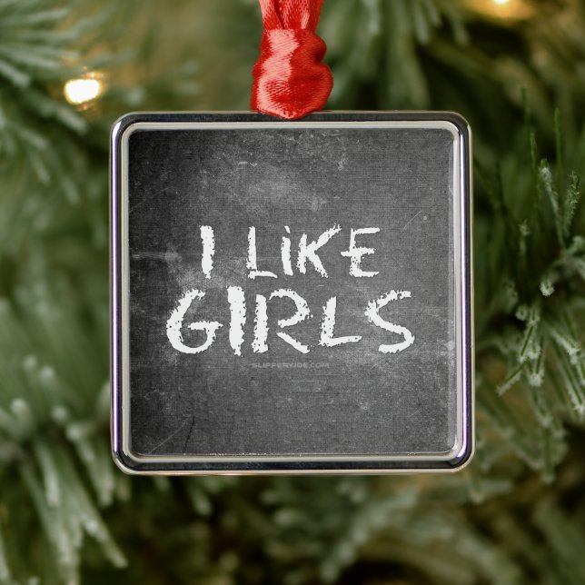 Adorno Metálico SlipperyJoe's I Like Chicas sucia pizarra de tiza  (Árbol)