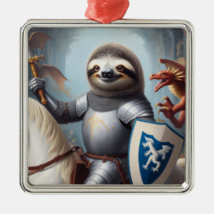 Adorno Metálico Sloth Knight contra los dragones