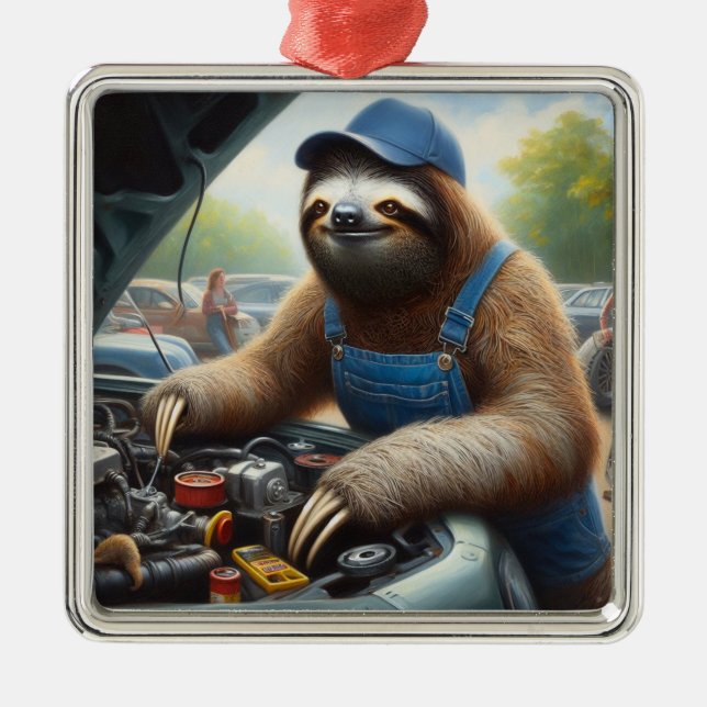 Adorno Metálico Sloth Mechanic (Frente)