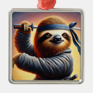 Adorno Metálico Sloth Ninja