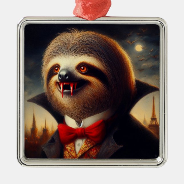 Adorno Metálico Sloth Vampire (Frente)