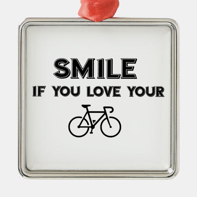 Adorno Metálico Smile If You Love Your Bike (Frente)