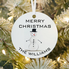 Adorno Metálico Snowman Feliz Navidad Festividad de Invierno