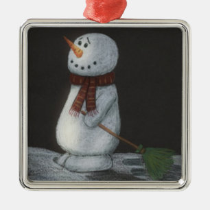 Adorno Metálico Snowman Ornament