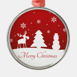 Adorno Metálico Snowman, reno de árbol de Navidad