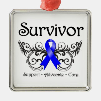 Adorno Metálico Sobreviviente de cáncer de colon Deco floral