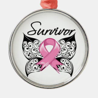 Adorno Metálico Sobreviviente de cáncer de mama Mariposa