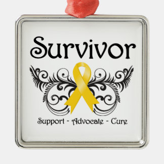 Adorno Metálico Sobreviviente de cáncer infantil Floral Deco