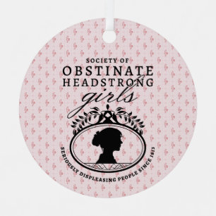 Adorno Metálico Sociedad Jane Austen de Chicas Obstinadas y Terca