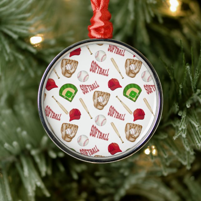 Adorno Metálico Softball Lover Christmas Ornament Keepsake (Árbol)
