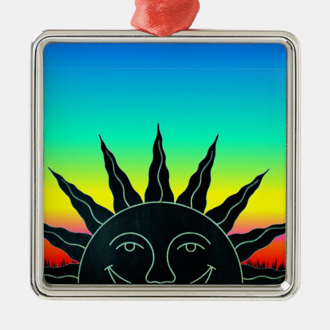 Adorno Metálico Sol sonriente (Frente)