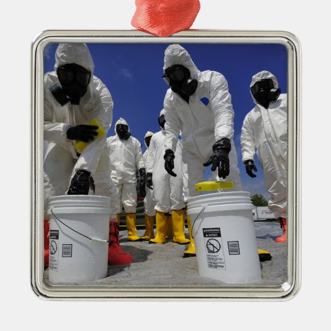 Adorno Metálico Soldados estadounidenses del 457° Batallón Químico (Frente)