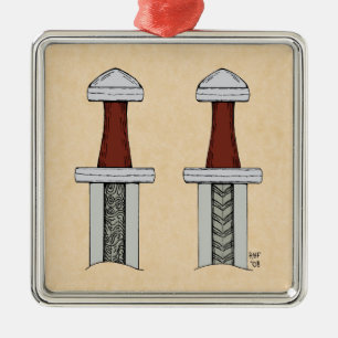 Adorno Metálico Soldadura de patrón de espadas de visión