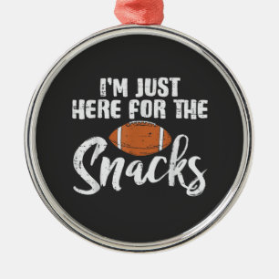 Adorno Metálico Solo estoy aquí por los snacks de fútbol americano