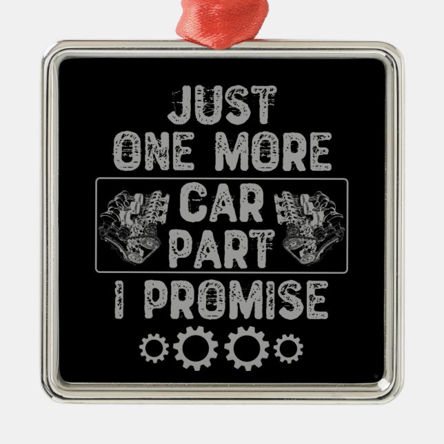 Adorno Metálico Sólo una parte más de auto que prometo (Frente)